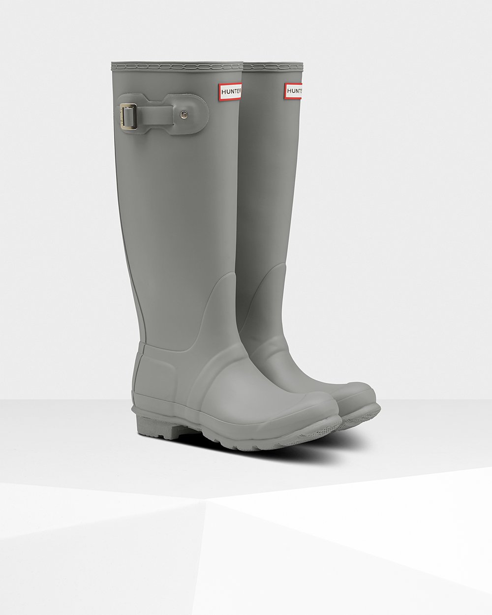 Womens Hunter Tall Rain Boots Grey - Original - 9476328-LA